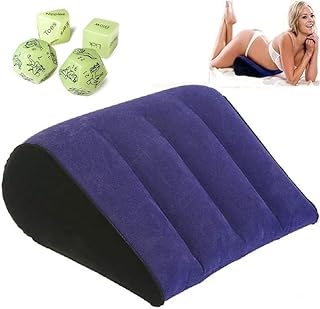 Inflatable Triangle Support Pillow and Dice Toy Set - Ergonomic Back Cushion, Portable Multi-Functional Furniture for Bedroom Couples Play Sweater R-9Z8