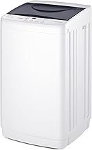 NEWBULIG 1.06 Cu.Ft. Portable Washing Machine, 7.7LBS Full-Automatic Laundry Washer with Stainless Steel Drum, 10 Wash Cycles & Auto-Balance, Compact Washer for Apartment RV Dorm Camping, White