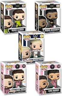 Pop! MLS Soccer Series 2 Vinyl Figures, Set of 5, Hugo Lloris, Denis Bouanga, Marco Reus, Lionel Messi, Luis Suárez
