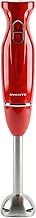 OVENTE Immersion Hand Blender, 300W Electric Handheld Stick Mixer with 2 Mixing Speeds and Stainless Steel Blades for Smoothies, Purees & Baby Food, Red HS560R