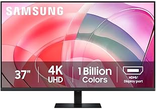 Samsung 37 Inch ViewFinity S70D 4K UHD Monitor, 60Hz, 5ms Response Time, Black, LS37D704EANXZA (Renewed)