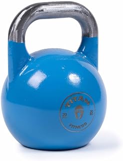 Titan Fitness 20 KG Competition Kettlebell, Single Piece Casting, KG Markings, Full Body Workout