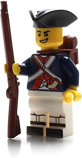 American Revolutionary War Soldier Custom Minifigure | Printed in The USA | Genuine Military Minifig | 1.6 Inches Tall | Great Gift for Adult AFOL