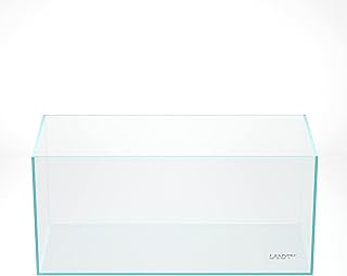 Landen 100P 50 Gallon Rimless Low Iron Aquarium Tank, W39.4×D17.7×H17.7 in(100x45x45cm) 10mm Thickness with Black Nano Foam Leveling mat Included