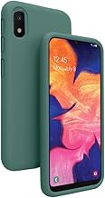 Silicone Case for Samsung Galaxy A10e, Gel Rubber Full Body Protection Shockproof Cover Slim Fit Drop Protection (Blackish Green)