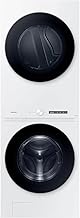 Bespoke AI Laundry Hub™ Large Capacity 4.6 cu. ft. Single Unit Washer with Steam Wash and 7.6 cu. ft. Electric Dryer in White, WH46DBH100EWA3