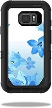 MightySkins Protective Vinyl Skin Decal Compatible with OtterBox Defender Samsung Galaxy S7 Active Case wrap Cover Sticker Skins Blue Flowers