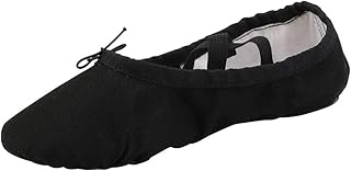 Women Canvas Ballet Slippers Dance Shoes Adult Practice Yoga Flat Belly Shoes