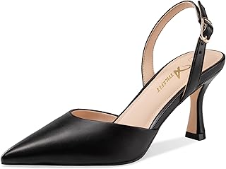 Closed Pointed Toe Kitten Heels for Women Dress Work Wedding Party Slingback Stiletto Pumps Shoes