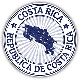 Costa Rica Map Grunge Stamp Bumper Sticker | Car Decor, Laptop Computer, Water Bottle, Wall, Window Waterproof Vinyl Decal