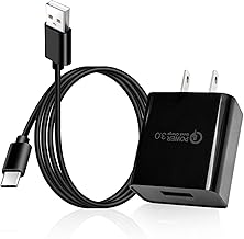 USB C QC3.0 Fast Charger for Samsung Galaxy A20E A20S A30S A50S A51 A10E, A30 A40 A50 A70 A80 A20, Galaxy Note 8 9, S9 S8, S10 Plus Type C Charging Cable Cord 5 ft