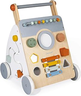 Janod Sweet Cocoon Wooden Multi-Activity Baby Walker - Ages 12 Months+ - J04410