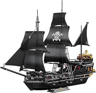 Black Pearl Pirate Ship Mini Building Blocks Set(1424PCS) Building Set Model Toys Gifts for Kid and Adult,Interesting Gifts for MOC Pirate Ship Enthusiasts