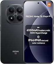 Redmi Note 15 Pro+ Plus 5G Ai (Compatible with Tmobile Mint Tello & Global) (512GB + 12GB) NFC 6.83" 120Hz 200MP Ultra Camera Model 2510ERA8BG Unlocked Dual Sim Liberado (Black)