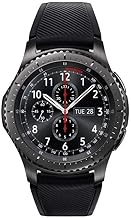 SAMSUNG - Gear S3 Frontier Smartwatch 46mm - 4G LTE Version, Dark Grey SM-R765 - Leather Wrist Straps & Silicone Bands Included (Renewed)