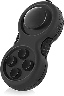 Original Fidget Toy Game, Rubberized Classical Controller Fidget Concentration Toy with 8-Fidget Functions and Lanyard - Excellent for Relieving Stress and Anxiety