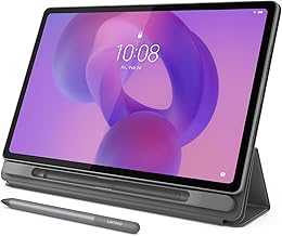 Idea Tab Plus - Lightweight Tablet - 12.1″ 2.5K IPS Touchscreen Display - 90Hz - MediaTek Dimensity 6400-8GB Memory - 128GB Storage - Integrated Arm Mali-G57 MC2 - Lenovo Tab Pen & Folio Case