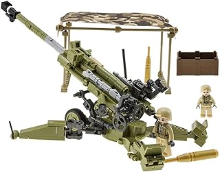 2022 New Anti-Tank Gun, Military Brick Sets, Army Series Building Block with 2 Soldiers Figures (258 Pieces)