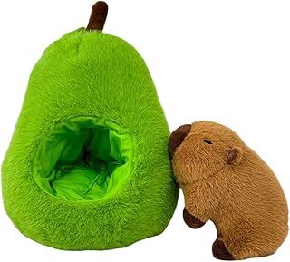 Cute Large Avocado Capybara Plush Toy 13.7'' Realistic Capybara Stuffed Animal Kawaii Soft Stuffed Avocado Food Plushie Pillow Doll