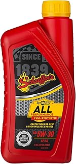 Schaeffer Manufacturing Co. 6530-012S SynShield All Performance Full Synthetic Gasoline Engine Oil 5W-30 For New and High Mileage Engines, 1-quart bottle