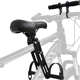 Kids Bike Seat Replacement with Handlebar,Detachable Front Mounted Child Bicycle Seat with Foot Pedals for Children 2~5 Years