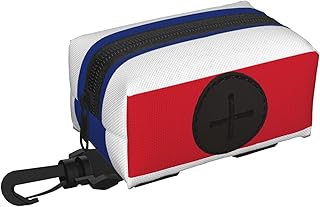 Flag Of Costa Rica Pet Travel Waste Bag Storage Bag. Convenient Storage, Suitable For Leash, With Zipper, Easy To Carry When Traveling.