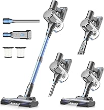 Zefiro Cordless Vacuum Cleaner for Home,450W /40Kpa 50Mins Stick Vacuum,Anti-Tangle 1.5L Dust Cup, Rechargeable Wireless Handheld Vacuum for Pet Hair/Carpet/Floor