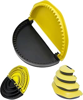 4-in-1 Empanada Maker Press Set (4/6/8/10 Inch), BPA Free Nestable Empanada Mold, Dishwasher Safe Dumpling Maker, Tortilla Sealer & Crimper & Pierogi Maker for Easy Homemade Pastries