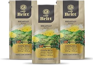 Café Britt® - Costa Rican Breakfast Blend Coffee (10.5 oz.) (3-Pack) - Ground, Arabica Coffee, Kosher, Gluten Free, 100% Gourmet & Medium Dark Roast