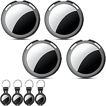 4 Pack Smart Tracker Tags Item Finder [Apple MFi Certified] Works with Apple Find My (iOS Only) Air Bluetooth Tag with Waterproof Replaceable Battery Worldwide Tracking for Key Wallet Bag Luggage Pets
