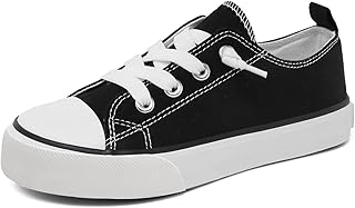 Toddler Little Kid Cushioned Canvas Shoes Slip On Sneakers Soft and Durable