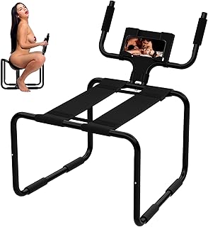 Multifunction Sex Position Enhancer Chair, Sex Stool with Adjustable Handrail&Phone Stand, Easy to Assemble, 350lbs Weight Capacity, Sex Position Aid Bounced Sex Toys Furniture for Couples Women Men