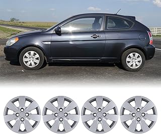 CPW 14 Inch Steel Wheel Hubcaps for Hyundai Accent Sedan Hatchback 2008-2011, PP Material Bolt-On Installation Set of 4 Pcs Lacquer