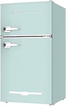 Frigidaire EFR840 Retro Mini Fridge with Freezer & Side Bottle Opener - Small 2 Door Refrigerator for Office Bar or College Dorm Room - 3.2 Cu Ft, Mint