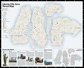 Grand Theft Auto IV XBOX 360 Reversible Liberty City Subway and Area Street Map / Poster (Microsoft XBOX 360 Map / Poster Only - NO GAME) [MAP / POSTER only - NO GAME INCLUDED]