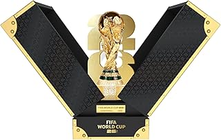 Officially Licensed FIFA World Cup 2026 150mm Premium Trophy Replica – 24K Gold Plated Limited Edition (Only 2,026 Globally) – Unique V-Shape Leather & Wood Display Case – Individually Numbered