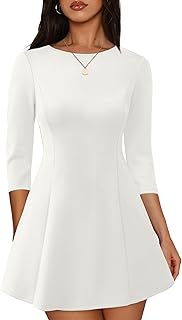 Cocktail Dresses for Women A-Line Boat Neck Mini Dress (XS-2XL)