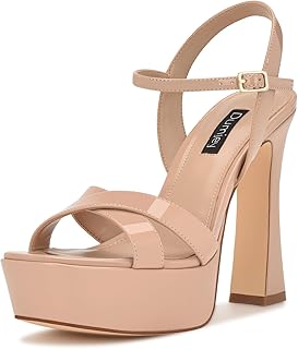 Platform Heels for Women Chunky High Heel Sandals with Ankle Strap, Open Toe Dress Shoes for Work Party Evening Wedding