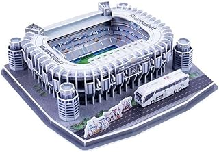 Classic Football Stadium Puzzle,3D Puzzle Soccer Club Venues,3D Paper Model Building Puzzle Kit, Soccer Stadium Souvenir Gift,Handmade Puzzle Ornaments,Cardboard Model (Santiago Bernabeu)