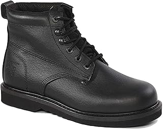 Rhino 61M21 6 inch Plain Toe Leather Work Boot - Black (10)