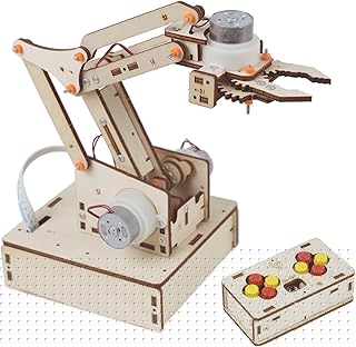 Robot Arm Kits Robotics for Kids Ages 8-12-14-16 Teens Adults STEM Toys Building Engineering 9 10 11 13 14 15 16+ Year Old Boys Grils Gifts DIY Craft Science Project Circuit Activities Mechanical Hand