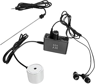 Water Pipe Leakage Detector, Water Leak Detection Tool, Underground Water Pipe Leakage Monitor Tester Kit with Dual Probes Earphone, High Sensitivity Water Pipeline Locator Accessory Kit