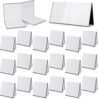 Zhanmai 4 Pcs Folding Blank Game Board 18 x 18 Inches Make Your Own Game Board, Quad Fold Dry Erase Blank Games Boards for School Classroom DIY Games Activities (4 Folds)