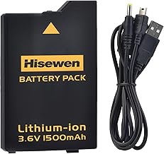 PSP 3000 Battery with PSP Charger Cable for Sony PSP 3000 / PSP Slim 2000 PSP-S110, PSP-3001, PSP-3000, PSP-3002, PSP-3004, PSP-2001, PSP Slim Console