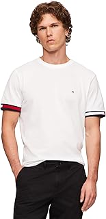 Men's Short Sleeve Breathable Cotton T-Shirts with Cuff Design