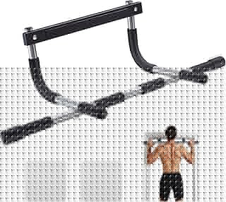 Ally Peaks Pull Up Bar for Doorway | Thickened Steel Max Limit 440 lbs Upper Body Fitness Workout Bar| Multi-Grip Strength for Doorway | Indoor Chin-Up Bar Fitness Trainer for Home Gym Portable