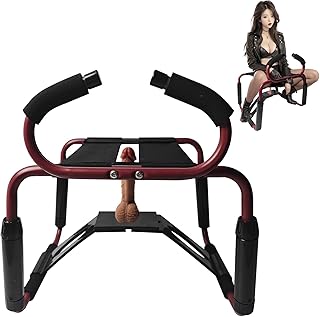 Sex Chair Adjustable Height Sex Furniture, Sex Multifunction Position Chair with Adjustable Handrail and Realistic Dildo, Sex Bench BDSM Novelty Dildo Mount Holder for Couples Festival Gifts (L)