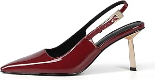 Slingback Heels for Women 3.5 in / 4 in Kitten Heel Closed Toe Pumps Dress Shoes
