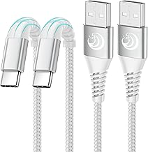 USB Type C Cable 6FT 2Pack Fast Charging Cable USB C Charger Phone Cord for Samsung Galaxy A01 A02s A03s A10e A11 A12 A13 A14 A20 A21 A32 A42 A52 A53 A50 A51 S21 S22, G7/G6, LG K51 Stylo 6 5 4