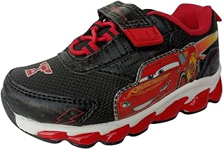 Boy's Lightning McQueen Cars Light Up Sneakers (Black, Numeric_7)